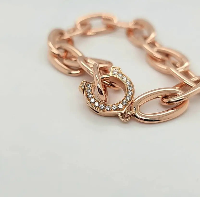 Pre-Owned | Cartier Vintage C De Cartier Rose Gold Open Link Bracelet Chloe's Jewellers