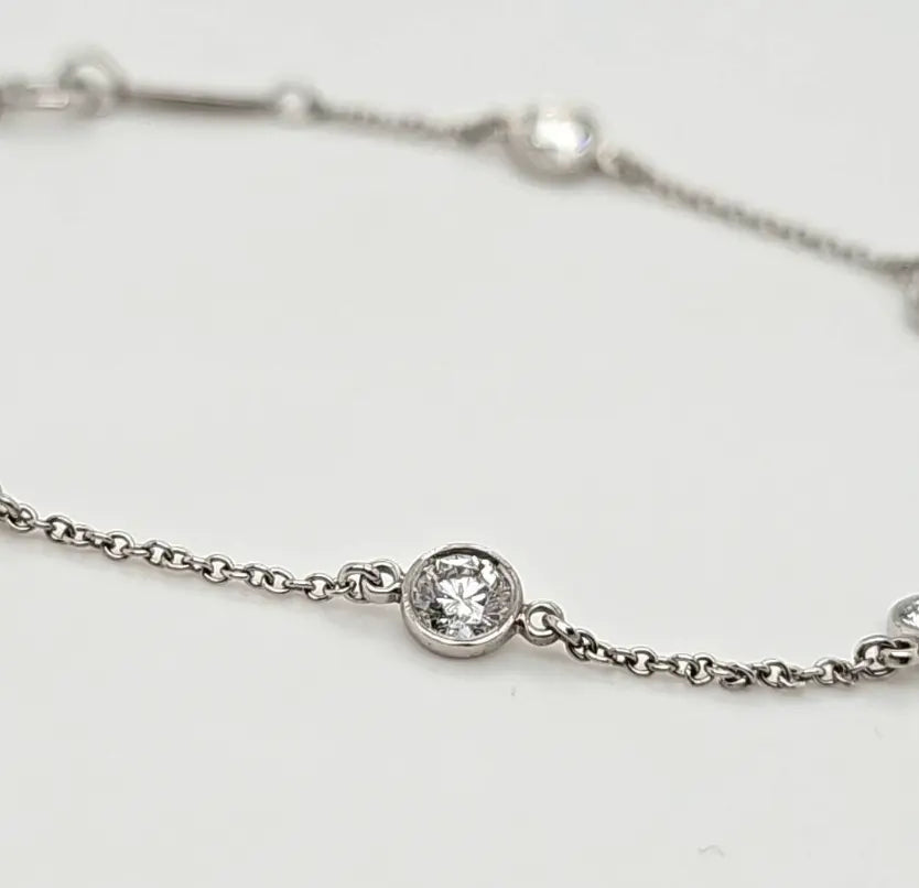 Pre-Owned | Tiffany & Co. Elsa Peretti Diamonds By The Yard Bracelet in Platinum Chloe's Jewellers