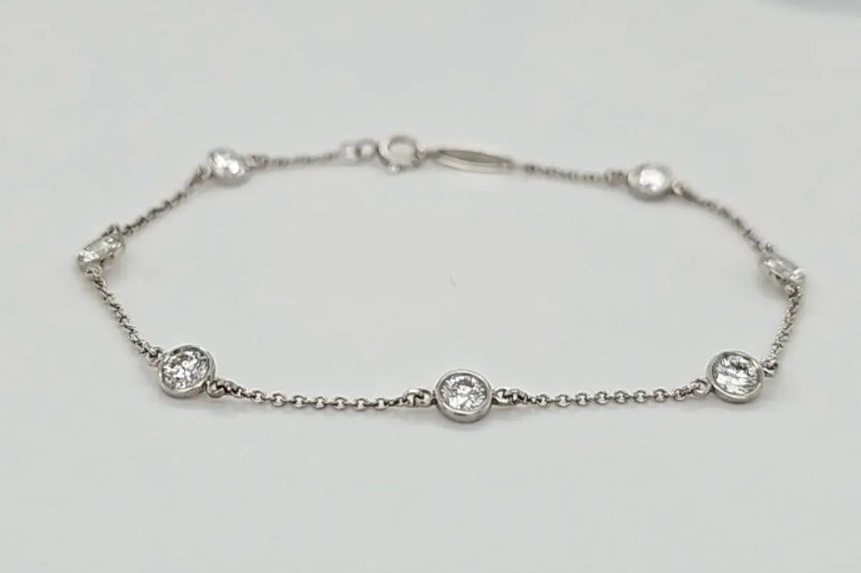Pre-Owned | Tiffany & Co. Elsa Peretti Diamonds By The Yard Bracelet in Platinum Chloe's Jewellers