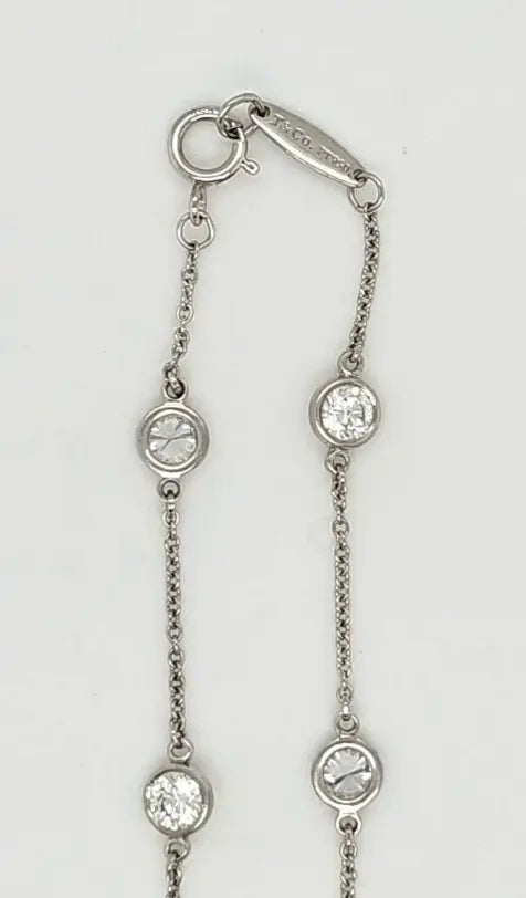 Pre-Owned | Tiffany & Co. Elsa Peretti Diamonds By The Yard Bracelet in Platinum Chloe's Jewellers