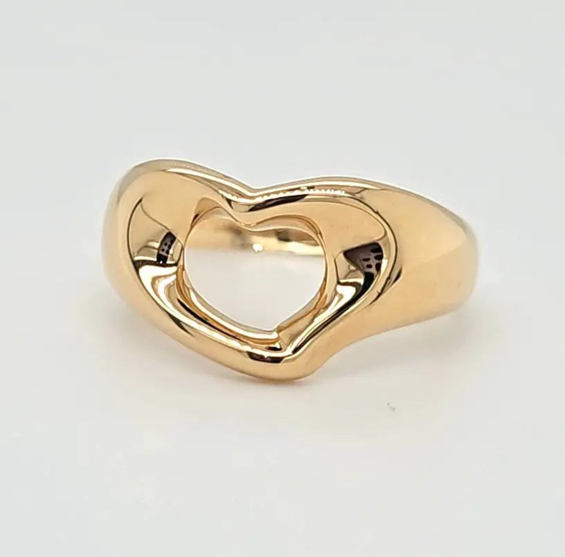 Pre-Owned | Tiffany & Co. Elsa Peretti Open Heart Ring in 18ct Yellow Gold Chloe's Jewellers