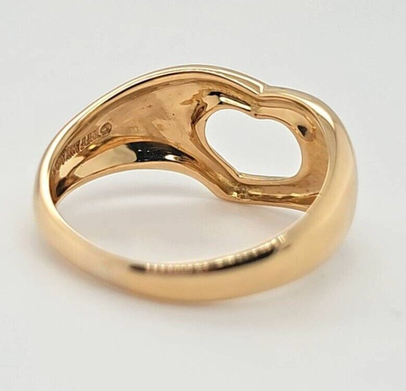 Pre-Owned | Tiffany & Co. Elsa Peretti Open Heart Ring in 18ct Yellow Gold Chloe's Jewellers