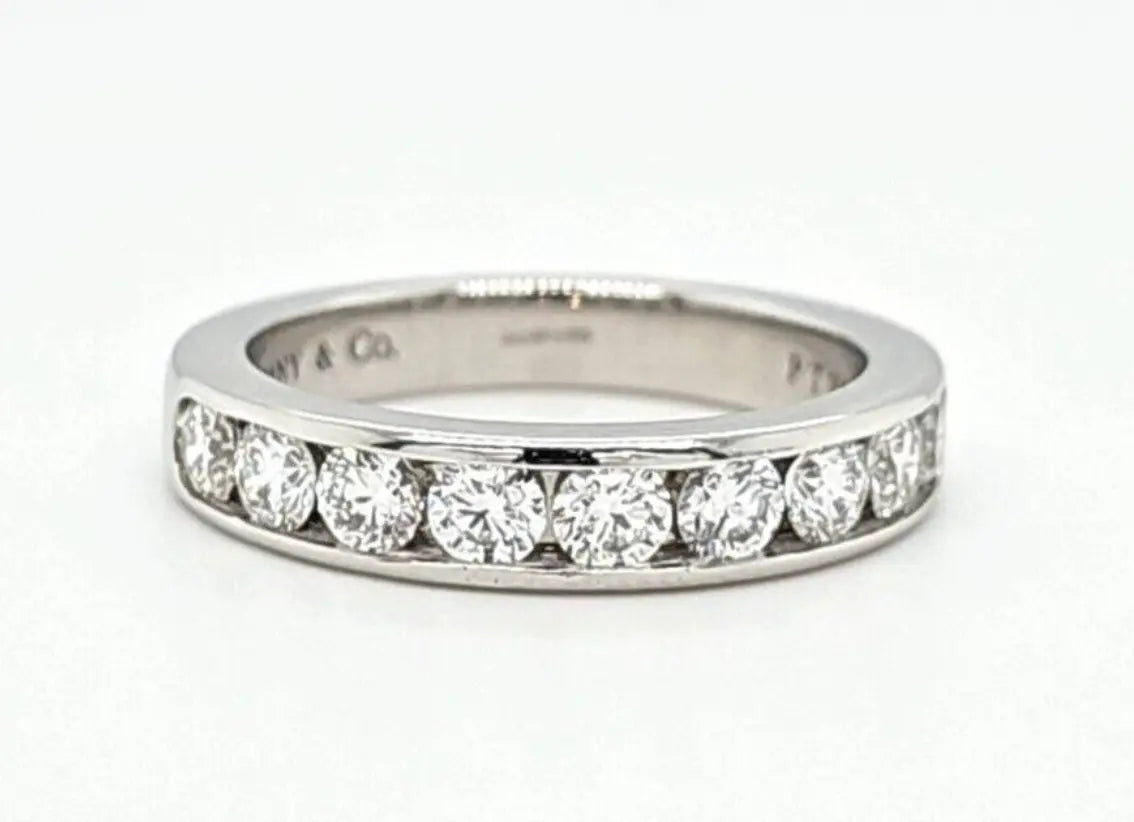 Pre-Owned Tiffany & Co. Diamond Half Eternity Ring in Platinum Chloe's Jewellers