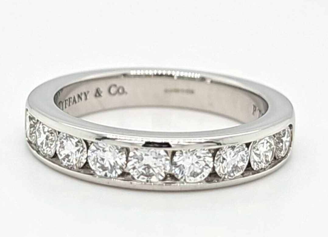 Pre-Owned Tiffany & Co. Diamond Half Eternity Ring in Platinum Chloe's Jewellers