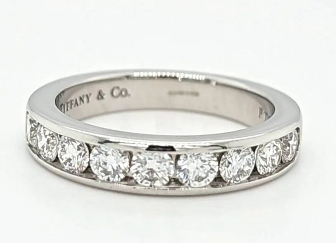 Pre-Owned Tiffany & Co. Diamond Half Eternity Ring in Platinum Chloe's Jewellers