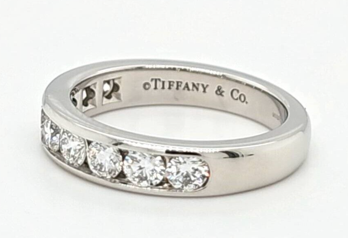 Pre-Owned Tiffany & Co. Diamond Half Eternity Ring in Platinum Chloe's Jewellers
