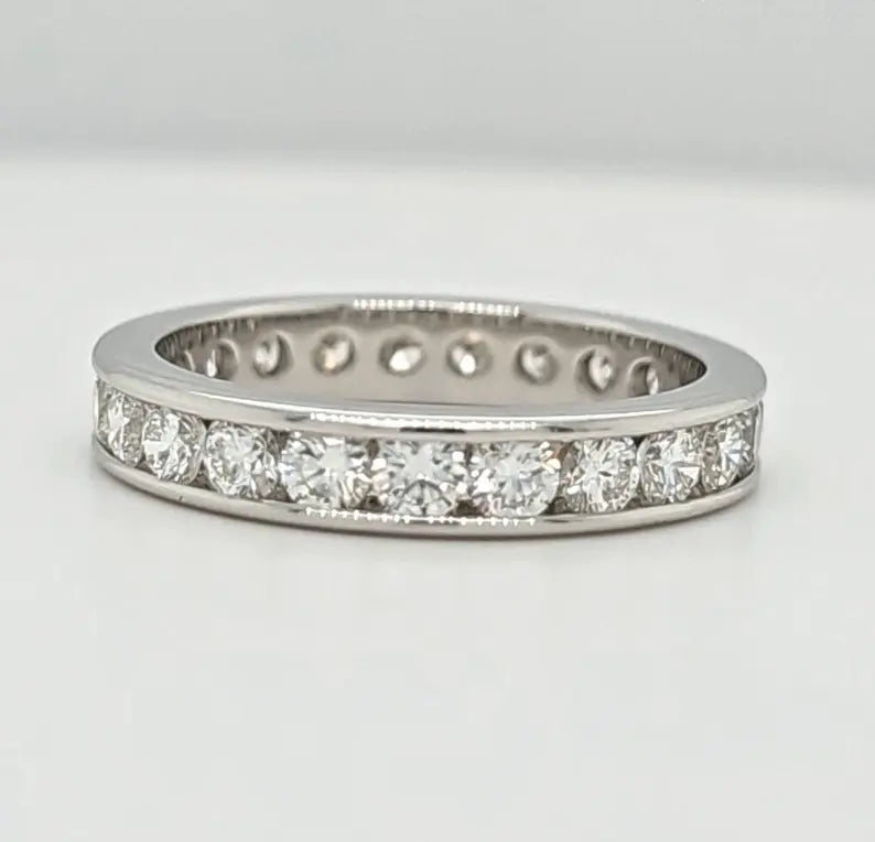 Pre-Owned | De Beers Diamond Full Eternity Ring in Platinum Chloe's Jewellers