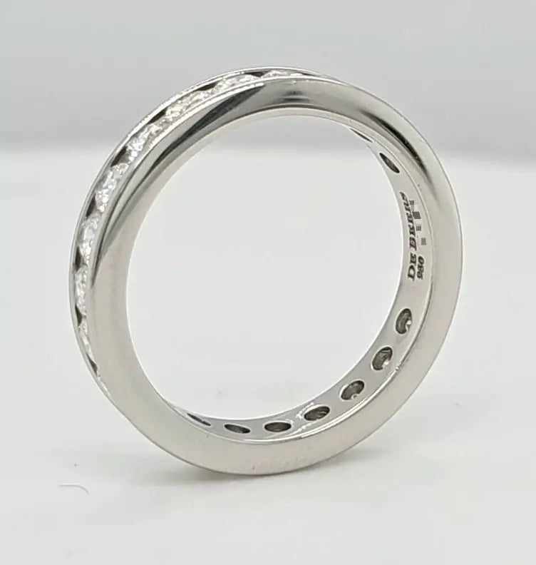 Pre-Owned | De Beers Diamond Full Eternity Ring in Platinum Chloe's Jewellers