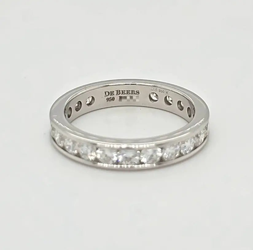 Pre-Owned | De Beers Diamond Full Eternity Ring in Platinum Chloe's Jewellers