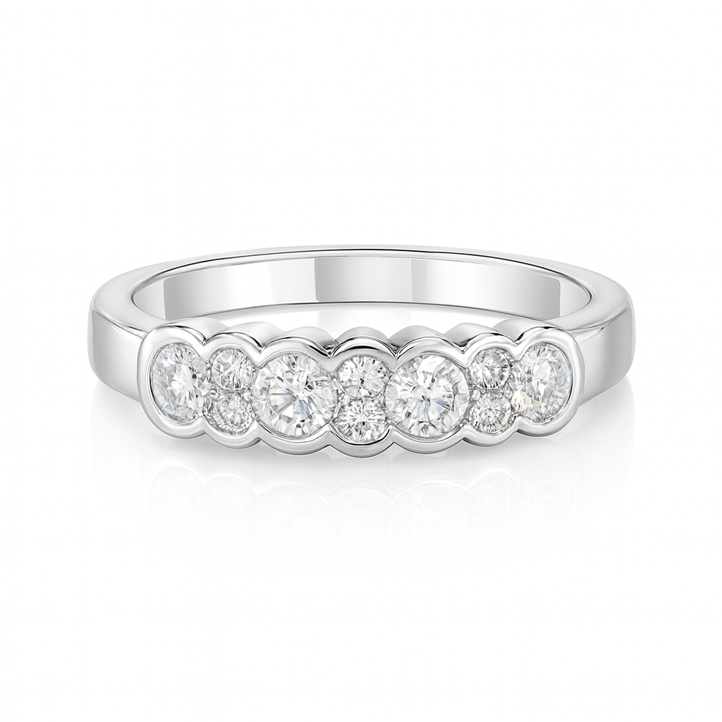 Semi Bezel Half Eternity Ring Chloe's Jewellers