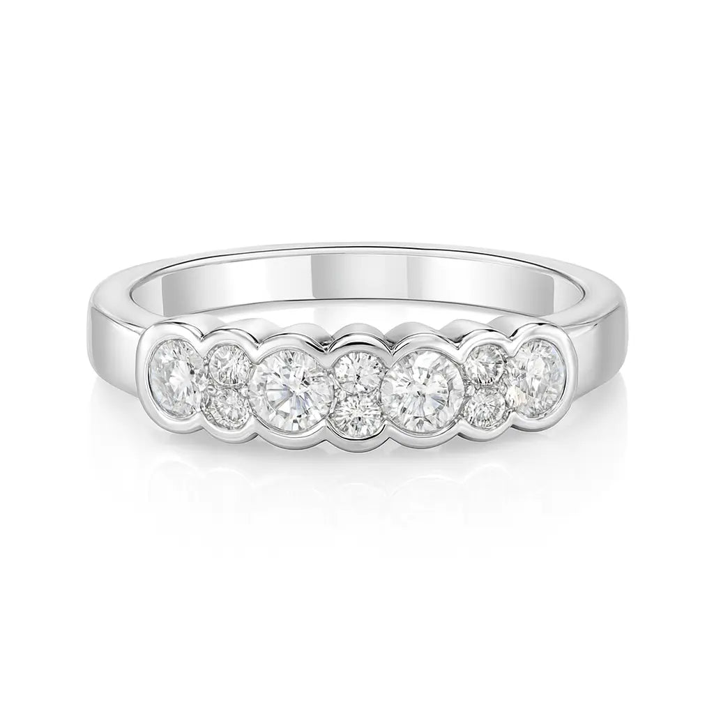 Semi Bezel Half Eternity Ring Chloe's Jewellers