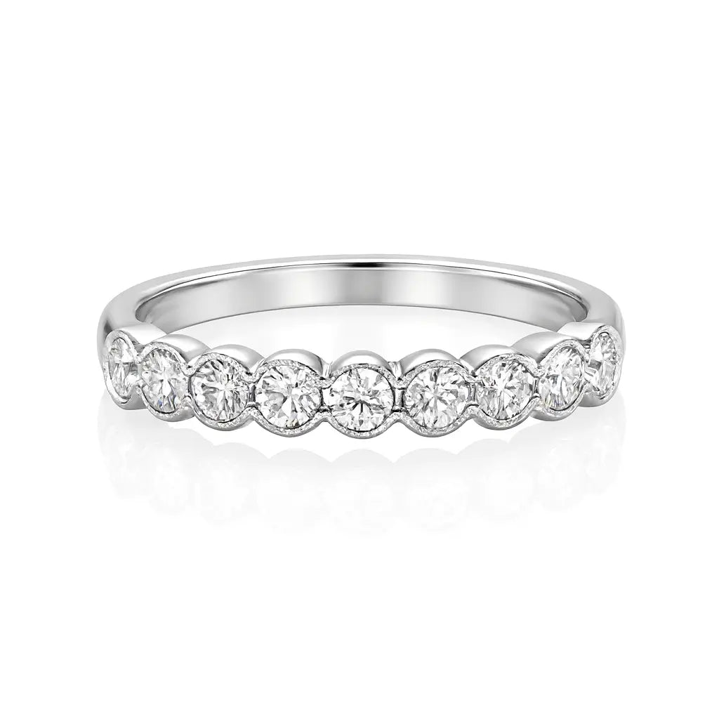 Semi Rub Over Half Eternity Ring Chloe's Jewellers