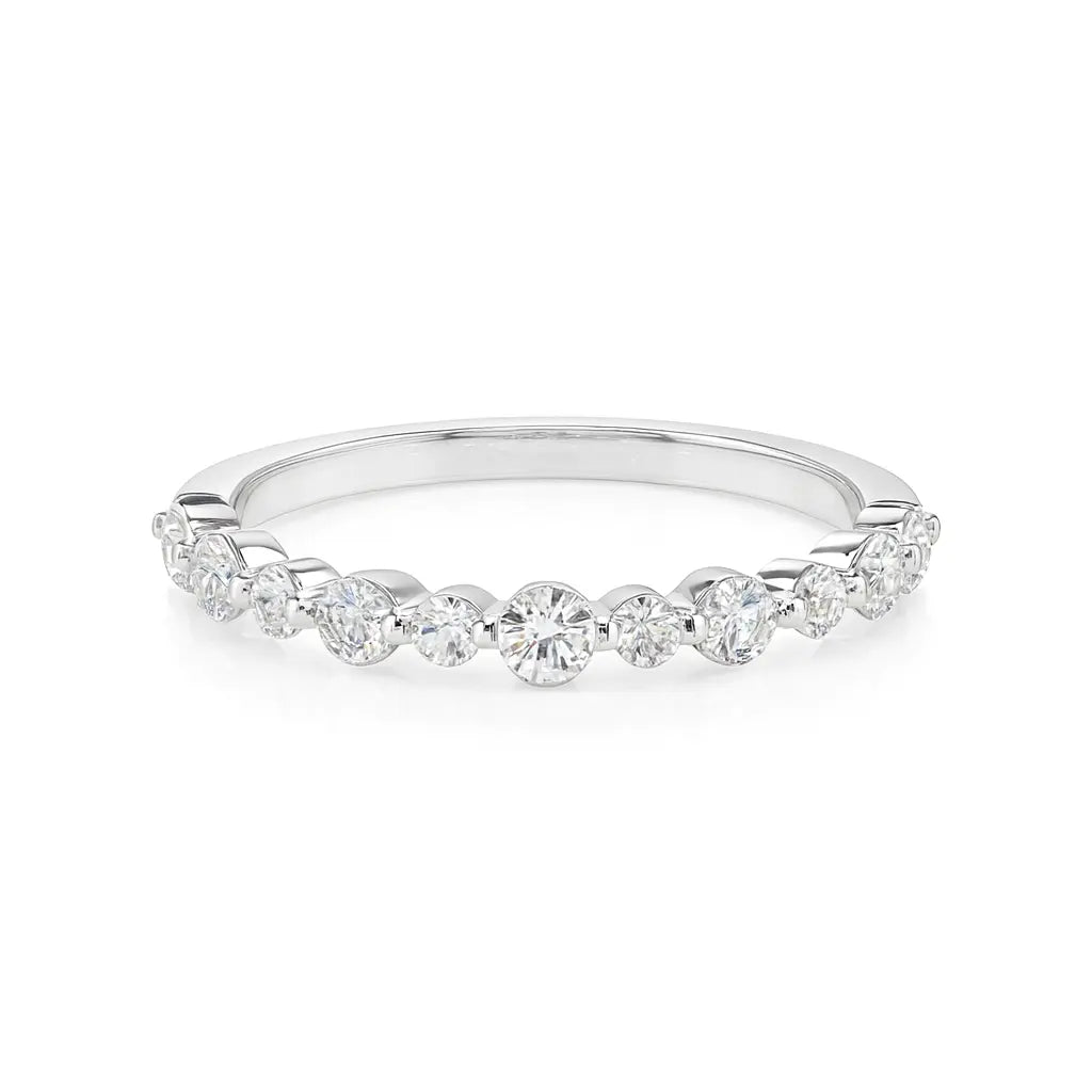 Single Claw Diamond Half Eternity Ring Chloe's Jewellers