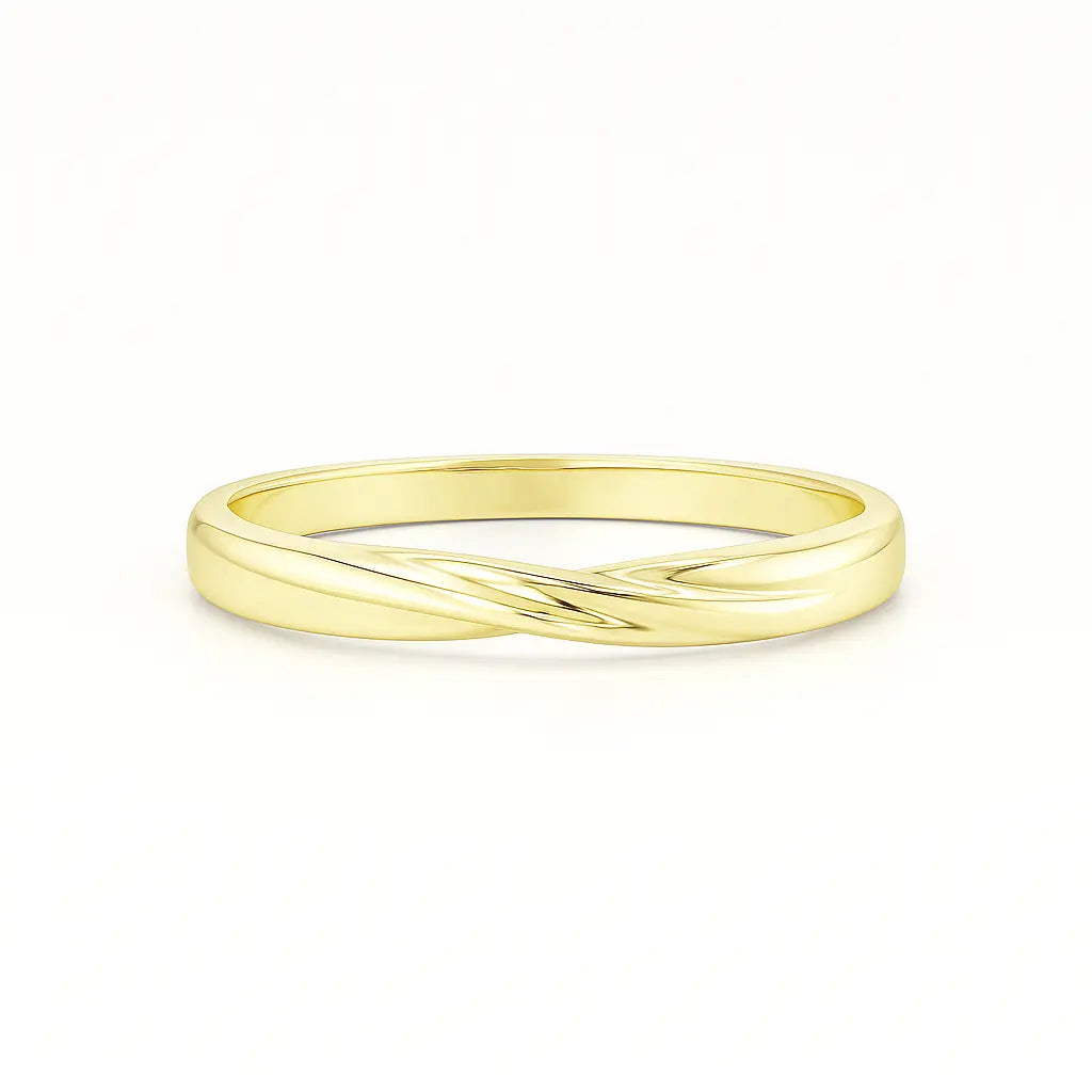 Twist Wedding Band 18k Gold Chloe's Jewellers