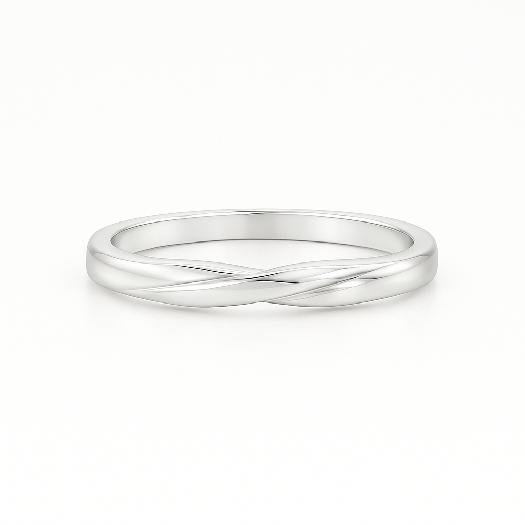 Twist Wedding Band Platinum Chloe's Jewellers