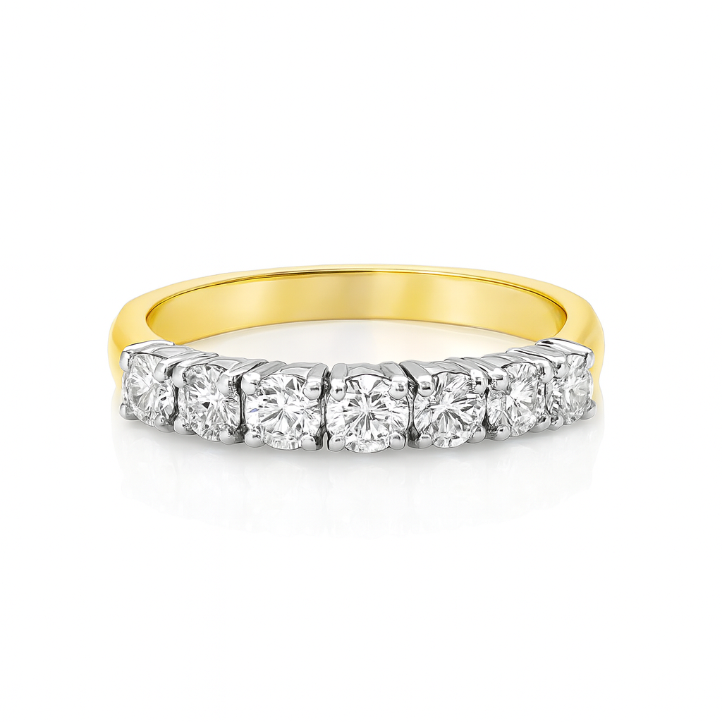 Two Tone Half Eternity Ring Chloe's Jewellers