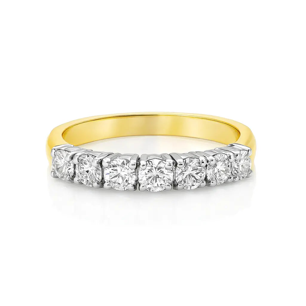 Two Tone Half Eternity Ring Chloe's Jewellers