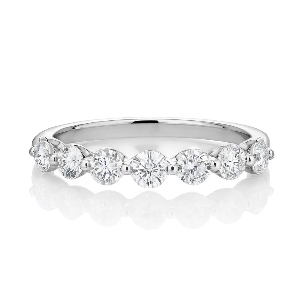White Gold and Diamond Half Eternity Ring Chloe's Jewellers