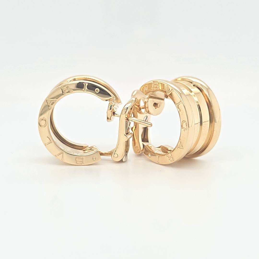 Pre-Owned | Bvlgari Two Band B.zero1 Earrings, 18k Yellow Gold Chloe's Jewellers