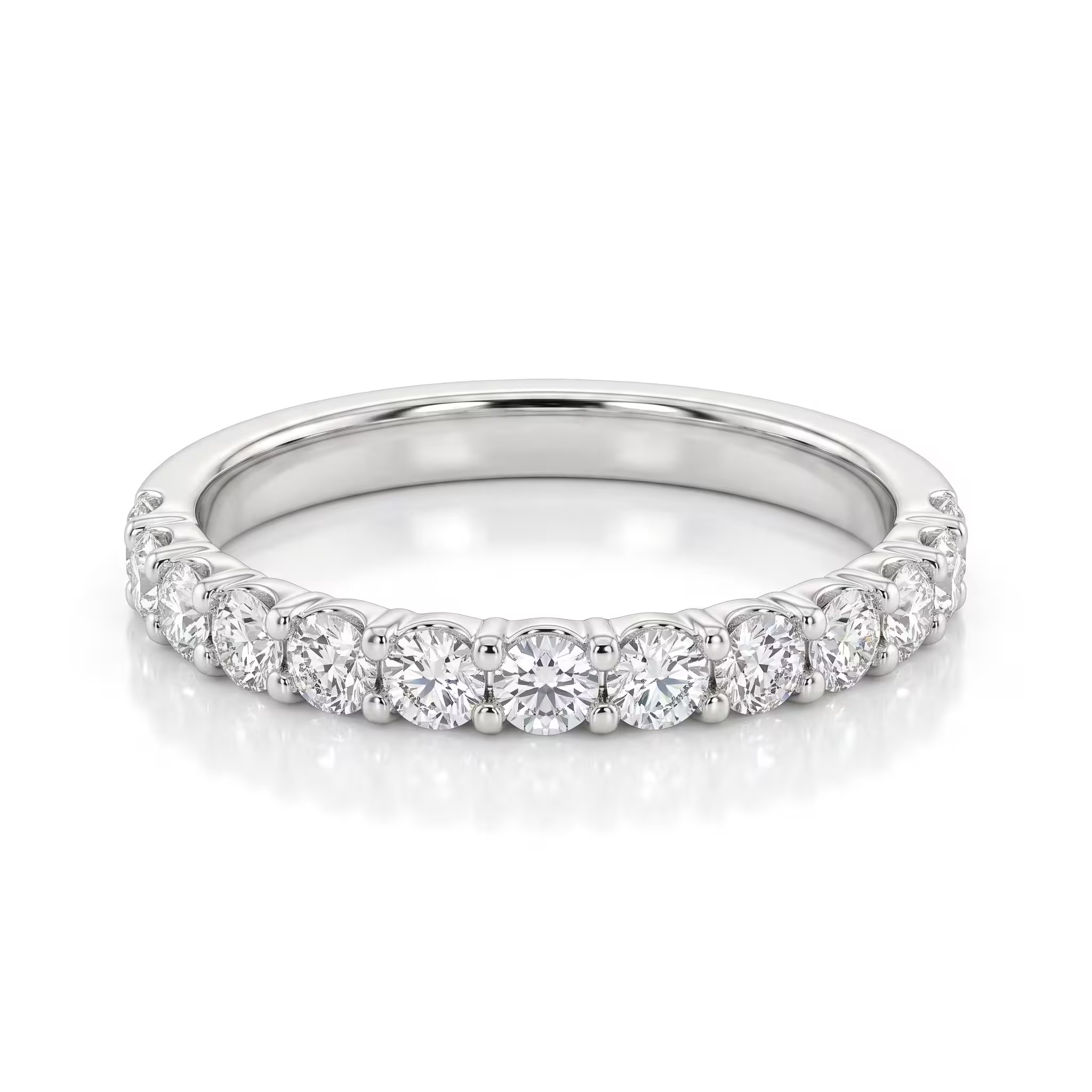 0.39ct Round Natural Diamonds Half Eternity Band