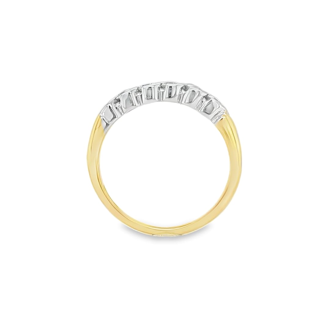 Two Tone Half Eternity Ring Chloe's Jewellers