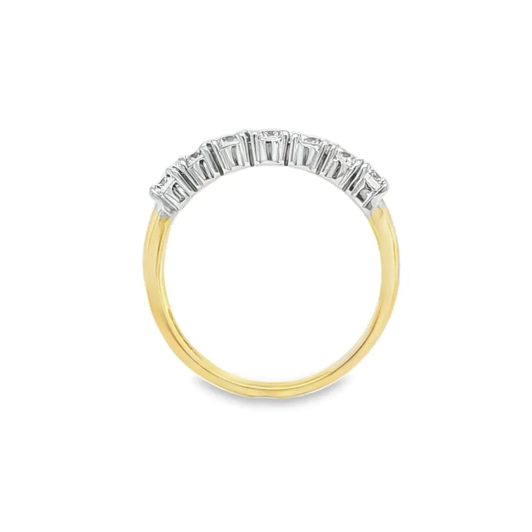 Two Tone Half Eternity Ring Chloe's Jewellers