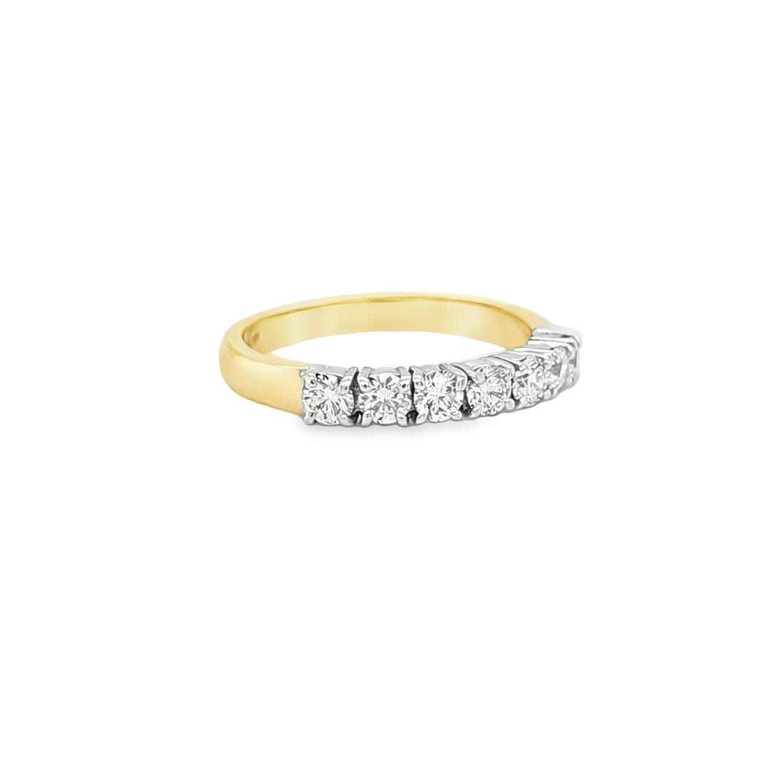 Two Tone Half Eternity Ring Chloe's Jewellers