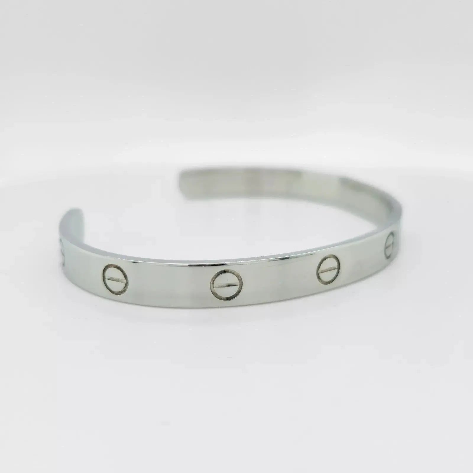 Cartier 18ct White Gold Love Bracelet, Open Bangle, Size 19 Chloe's Jewellers