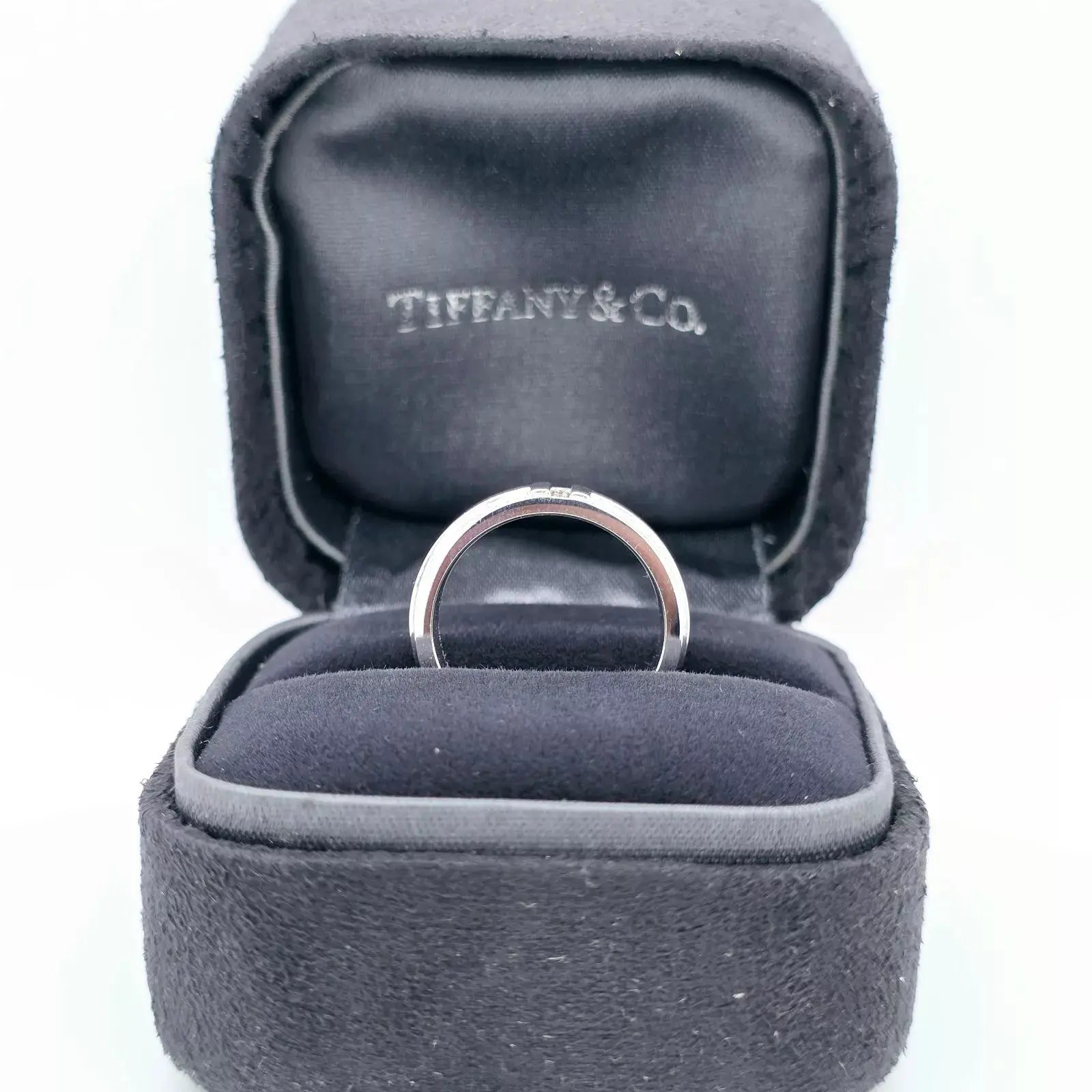 Tiffany & Co. Tiffany T Narrow Pave Diamond Ring, 4.5mm,18ct White Gold, Size I Chloe's Jewellers