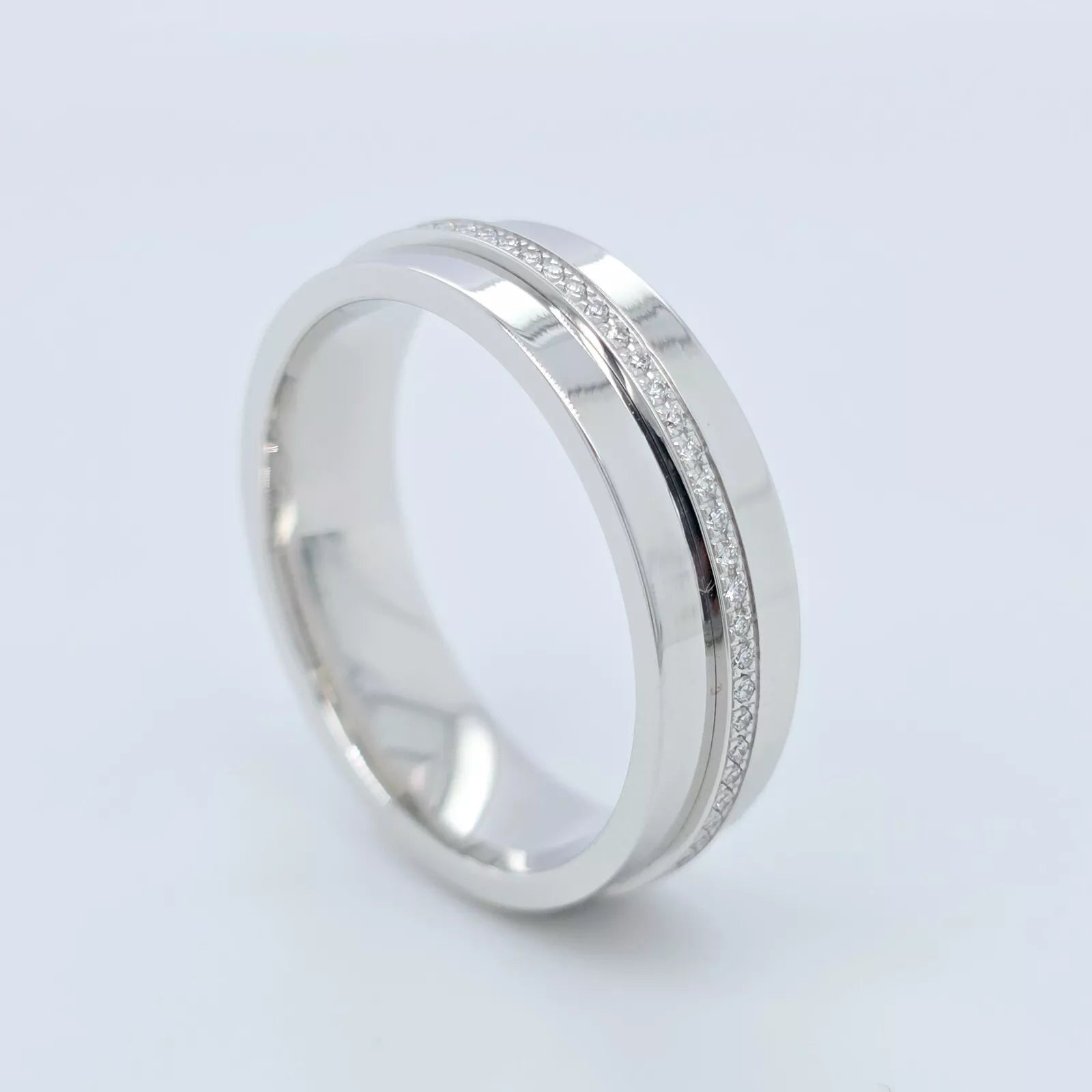 Tiffany & Co. Tiffany T, Wide Diamond Ring, 18ct White Gold, 5.5mm, Size N 1/2