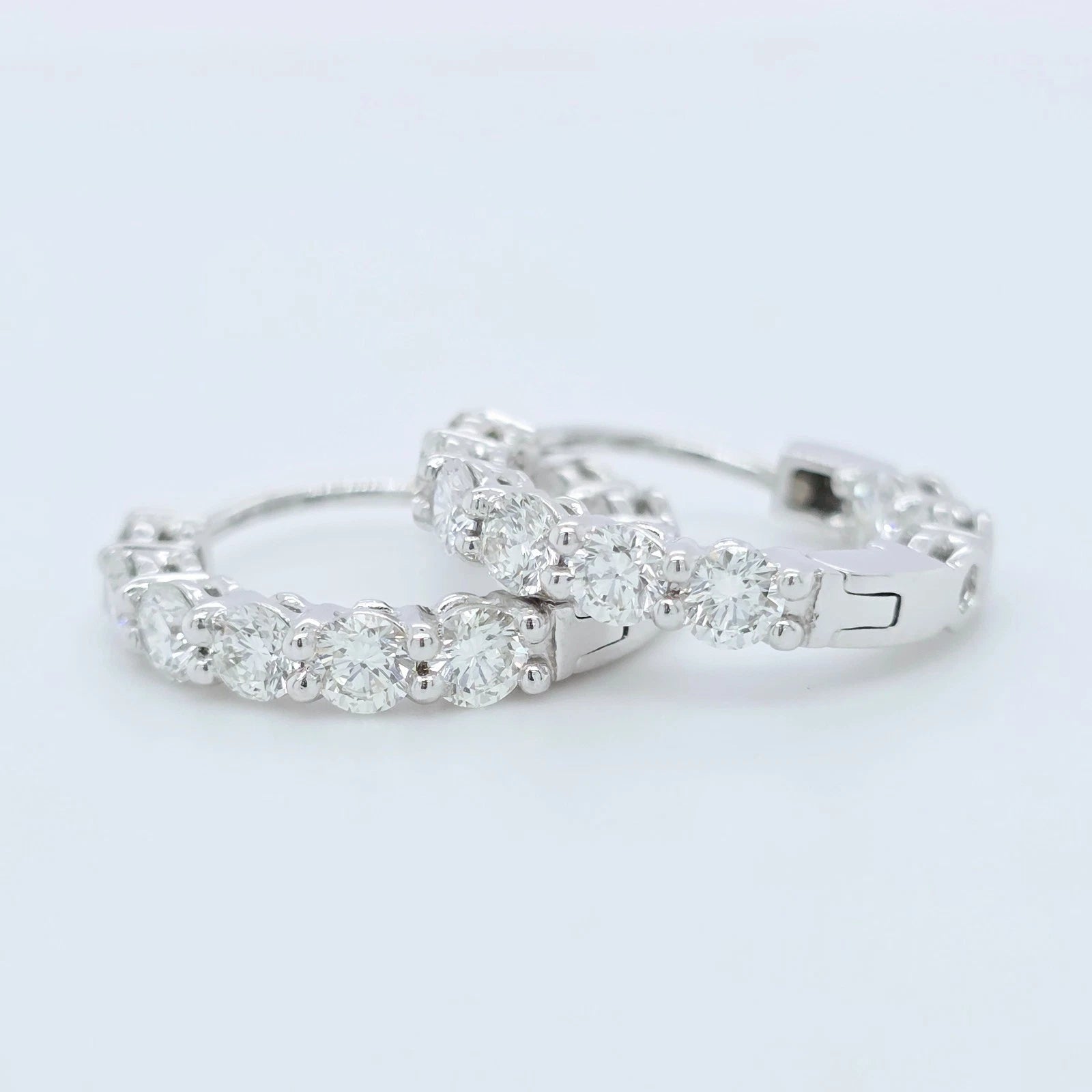 Tiffany & Co. Platinum 1.53ct Diamond Inside-Out Hoop Earrings Chloe's Jewellers