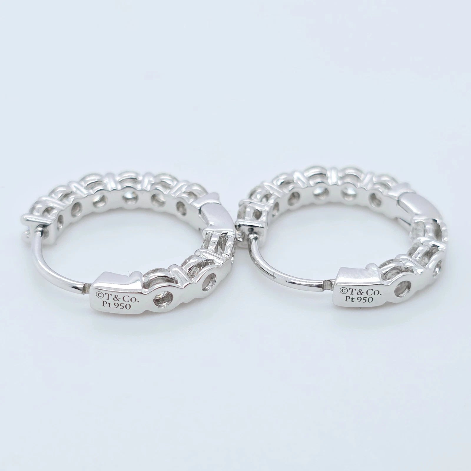 Tiffany & Co. Platinum 1.53ct Diamond Inside-Out Hoop Earrings Chloe's Jewellers