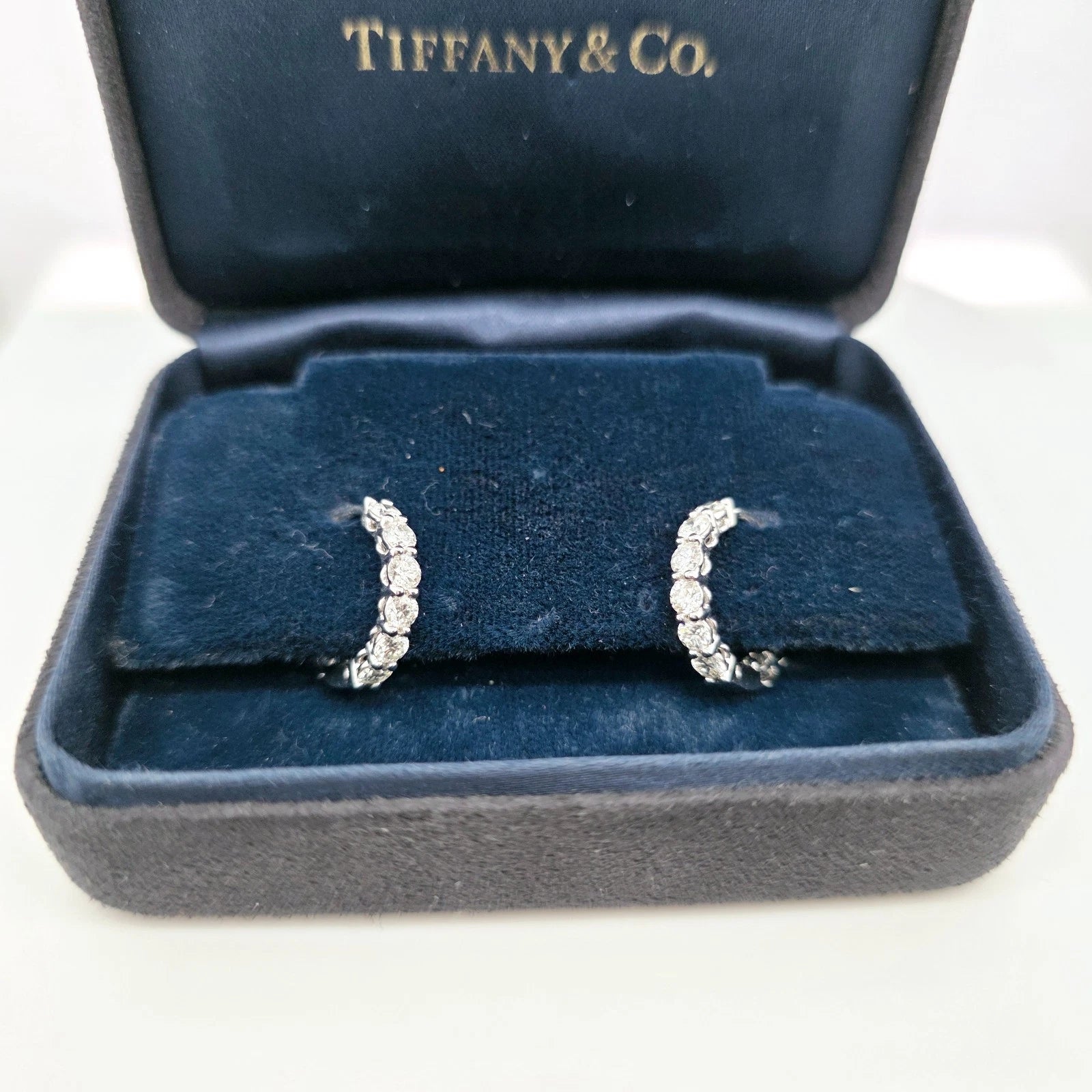 Tiffany & Co. Platinum 1.53ct Diamond Inside-Out Hoop Earrings Chloe's Jewellers