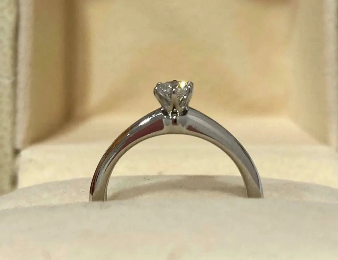 Tiffany & Co Diamond Engagement Ring, Platinum with 0.19ct Round Cut Diamond Chloe's Jewellers