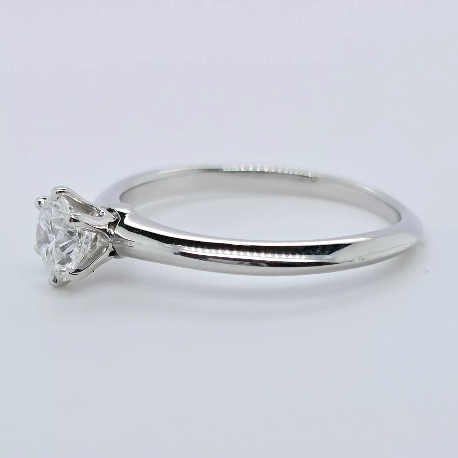 Tiffany & Co. Diamond Engagement Ring, 0.46ct Round Cut Diamond, GIA, Platinum Chloe's Jewellers