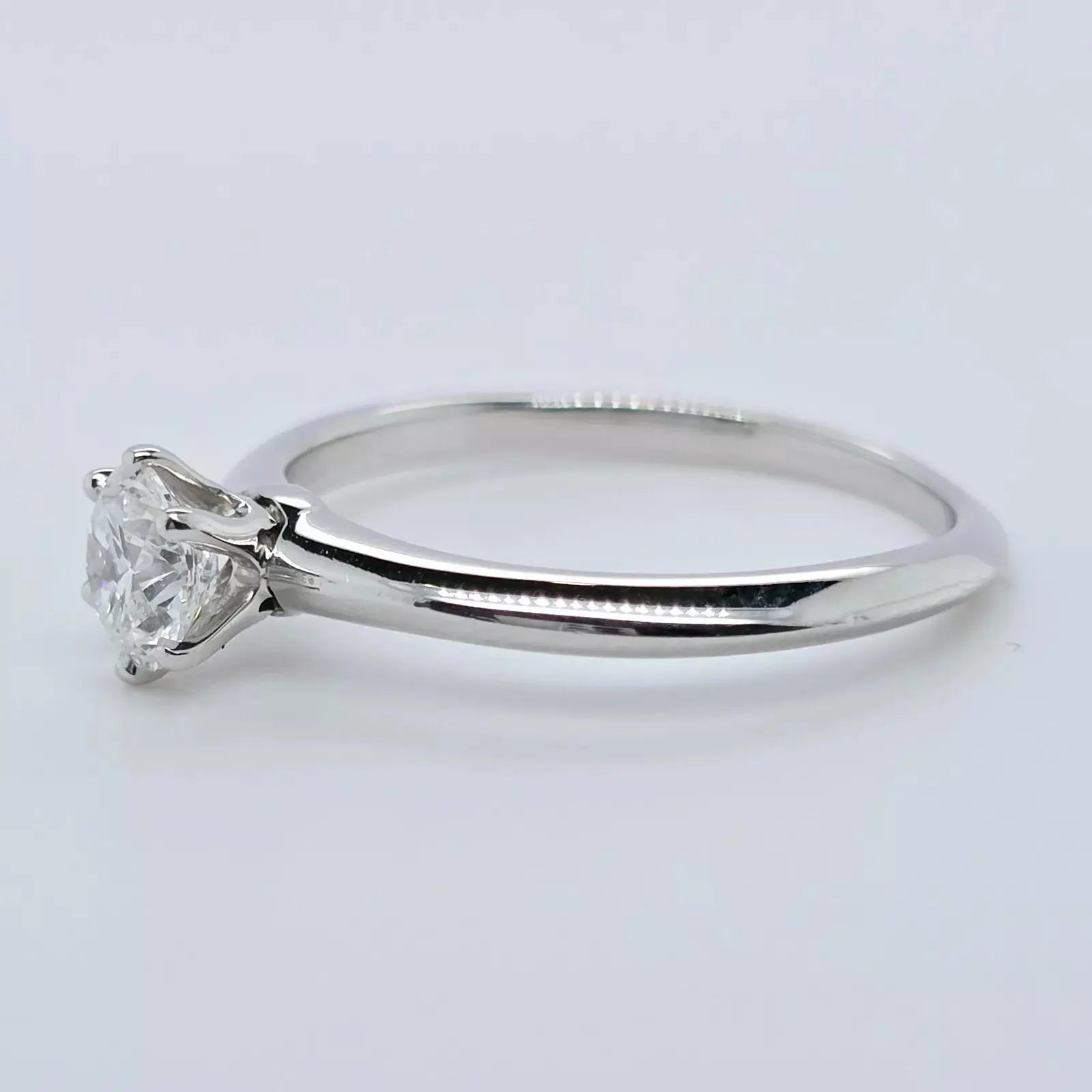 Tiffany & Co. Diamond Engagement Ring, 0.46ct Round Cut Diamond, GIA, Platinum Chloe's Jewellers