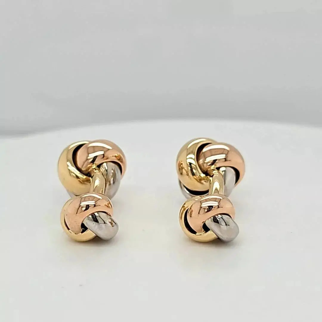 Cartier Vintage Cartier Trinity Cufflinks, 18ct Yellow, White And Rose Gold Chloe's Jewellers