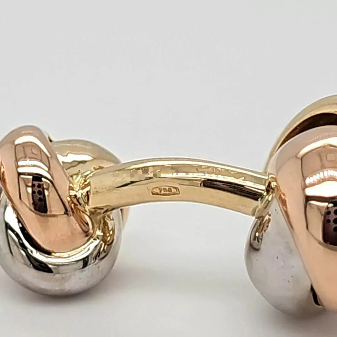 Cartier Vintage Cartier Trinity Cufflinks, 18ct Yellow, White And Rose Gold Chloe's Jewellers
