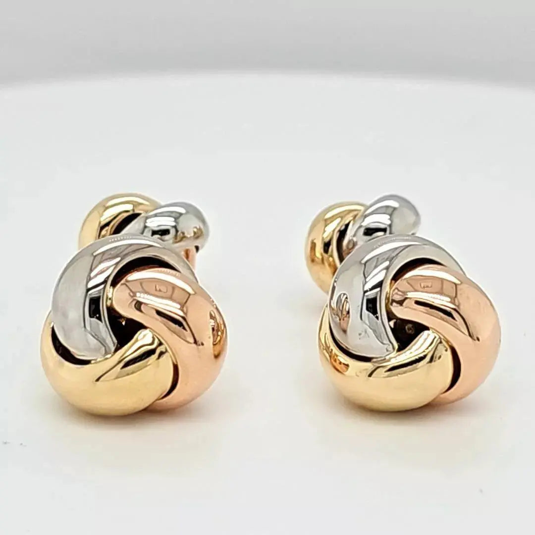 Cartier Vintage Cartier Trinity Cufflinks, 18ct Yellow, White And Rose Gold Chloe's Jewellers