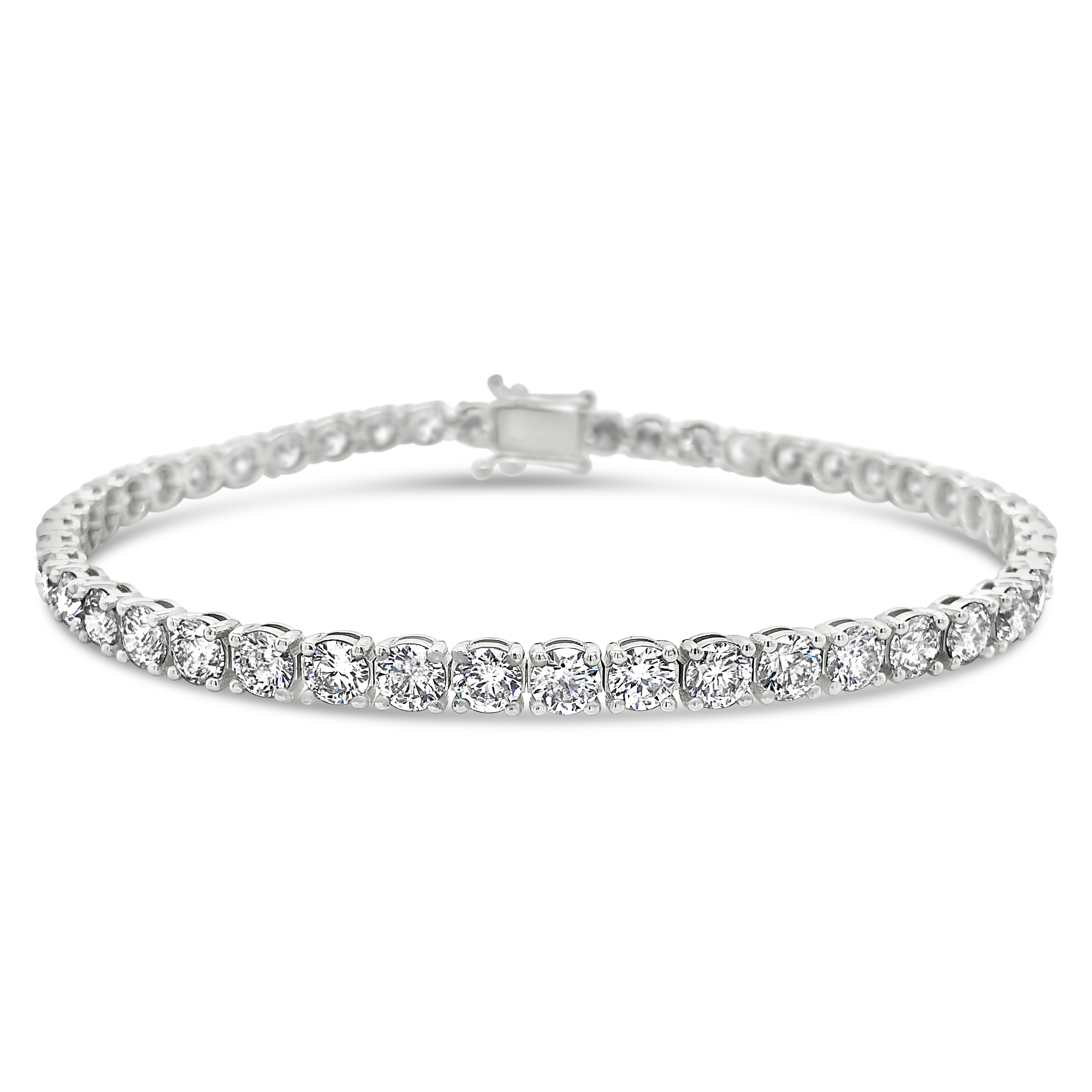 Lily Diamond Tennis Bracelet – 3.60ct in 18K White Gold Chloe's Jewellers
