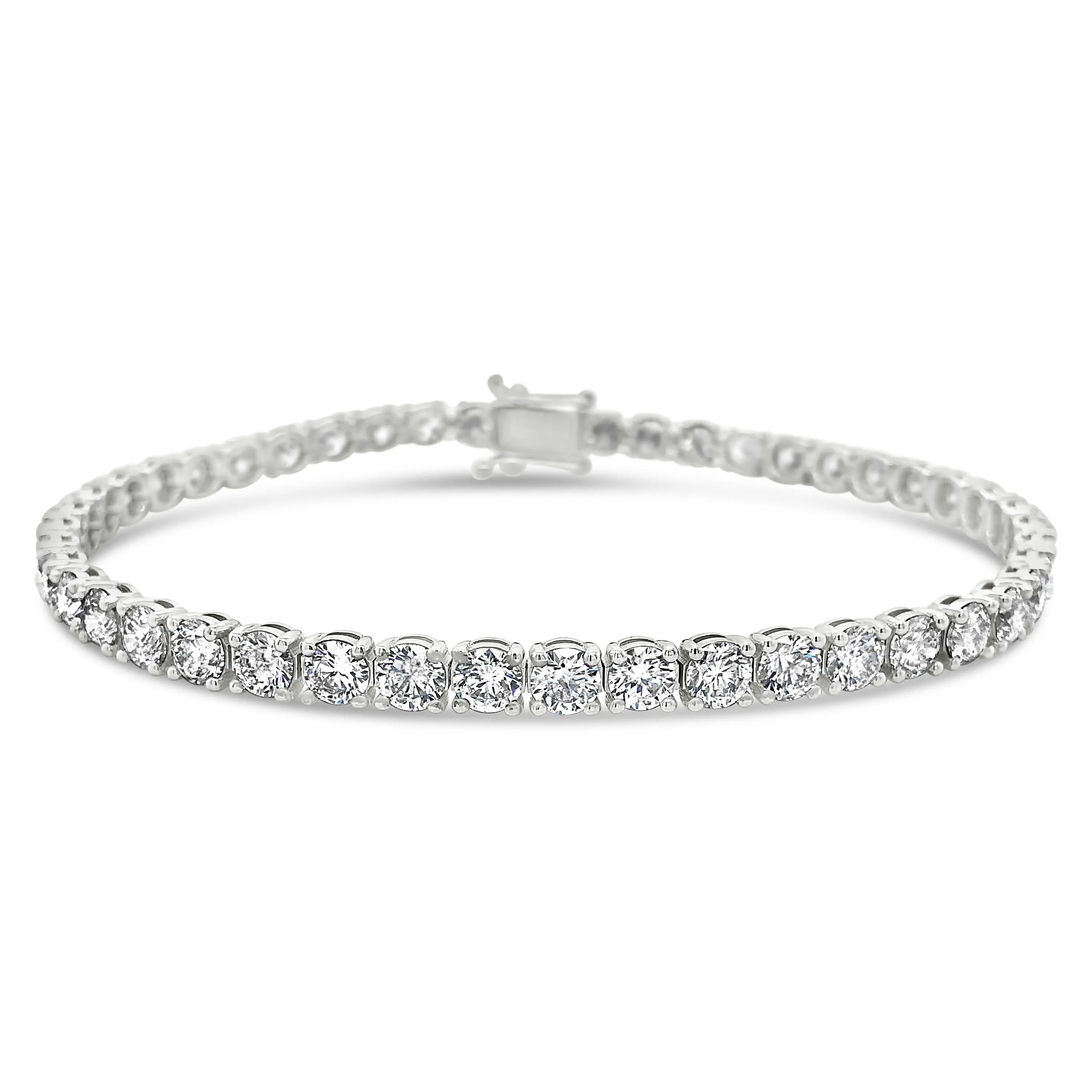 Lily Diamond Tennis Bracelet – 3.60ct in 18K White Gold Chloe's Jewellers