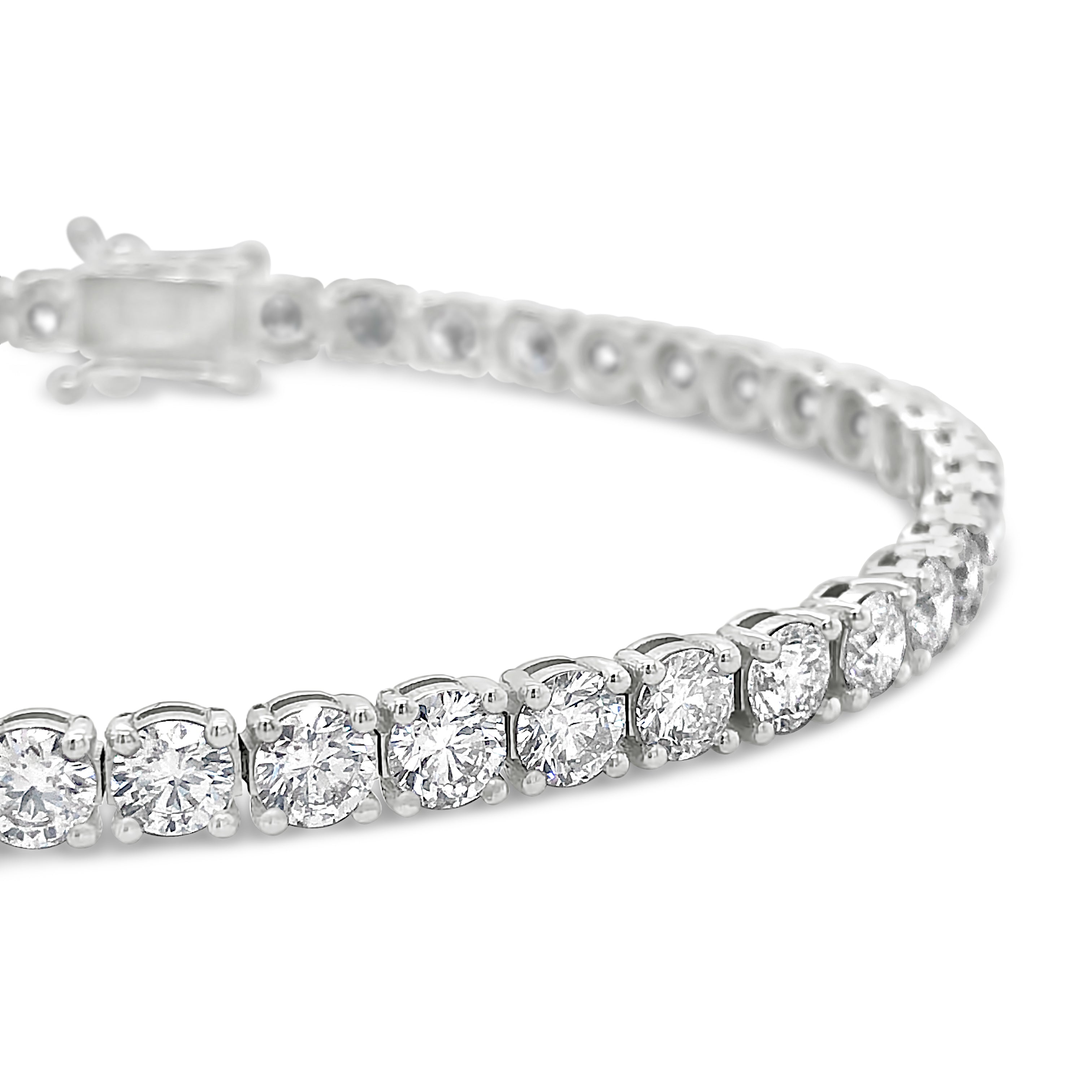 Lily Diamond Tennis Bracelet – 3.60ct in 18K White Gold Chloe's Jewellers