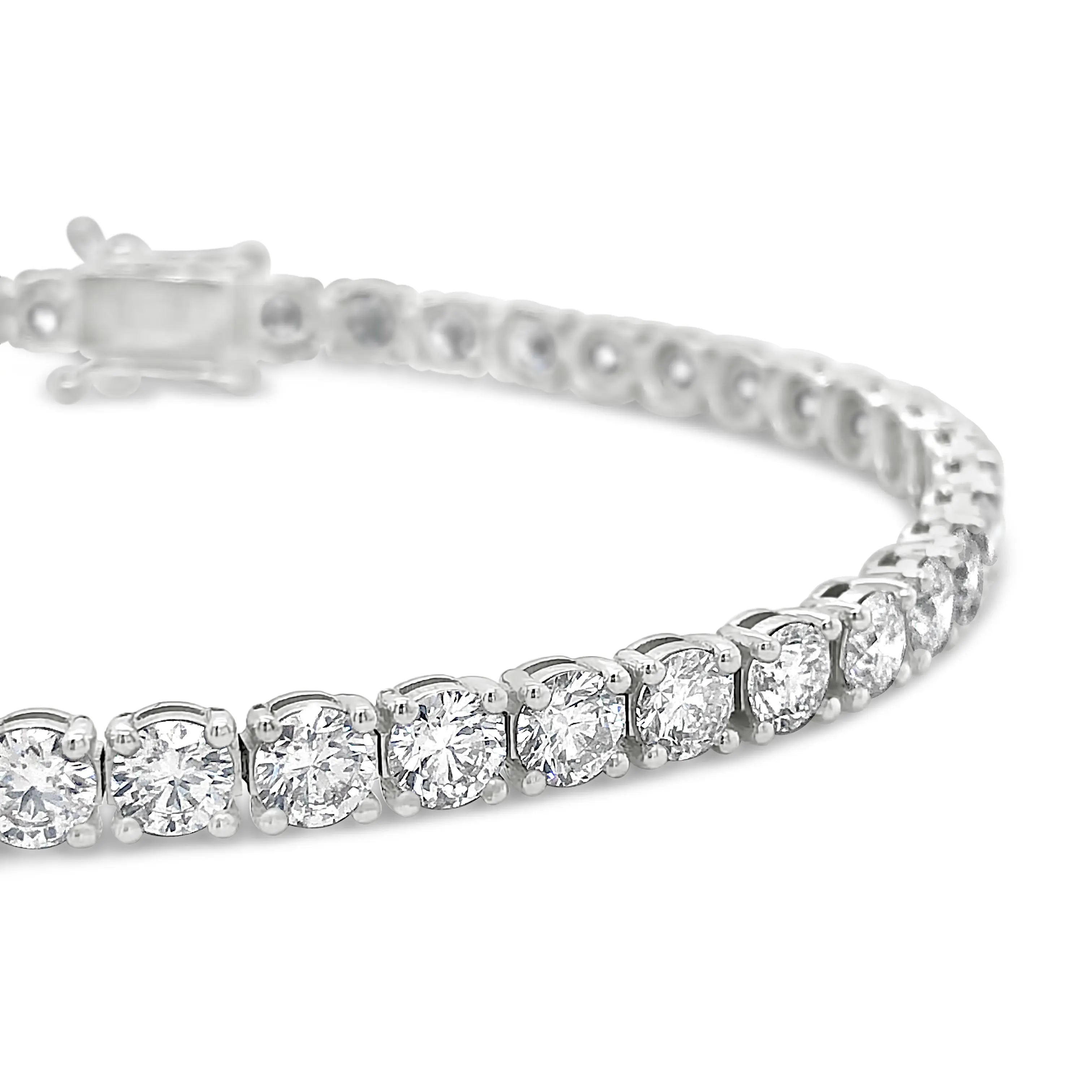 Lily Diamond Tennis Bracelet – 3.60ct in 18K White Gold Chloe's Jewellers