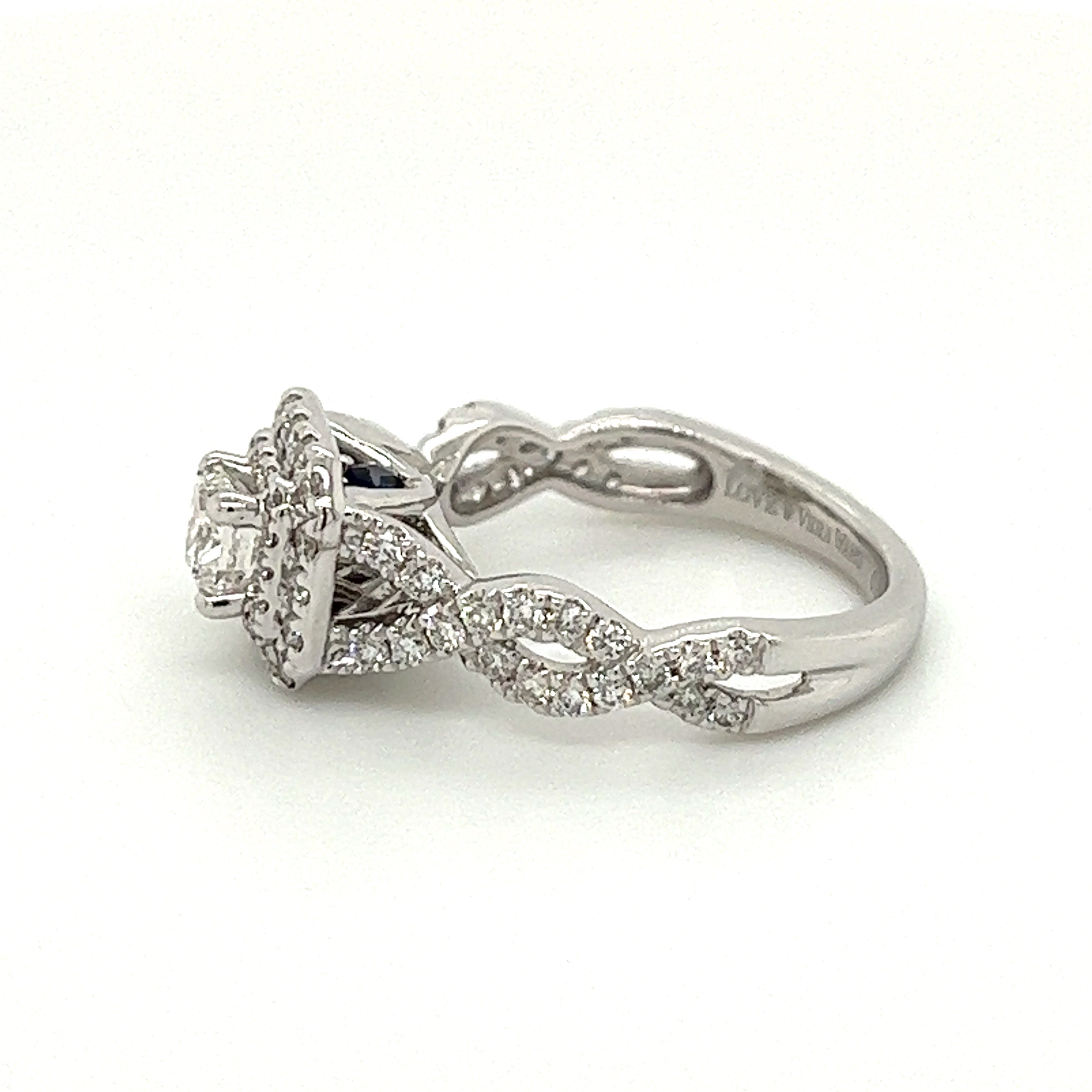 Pre-Owned Vera Wang Halo Ring | 0.95ct | 18K White Gold, Size I½ Chloe's Jewellers