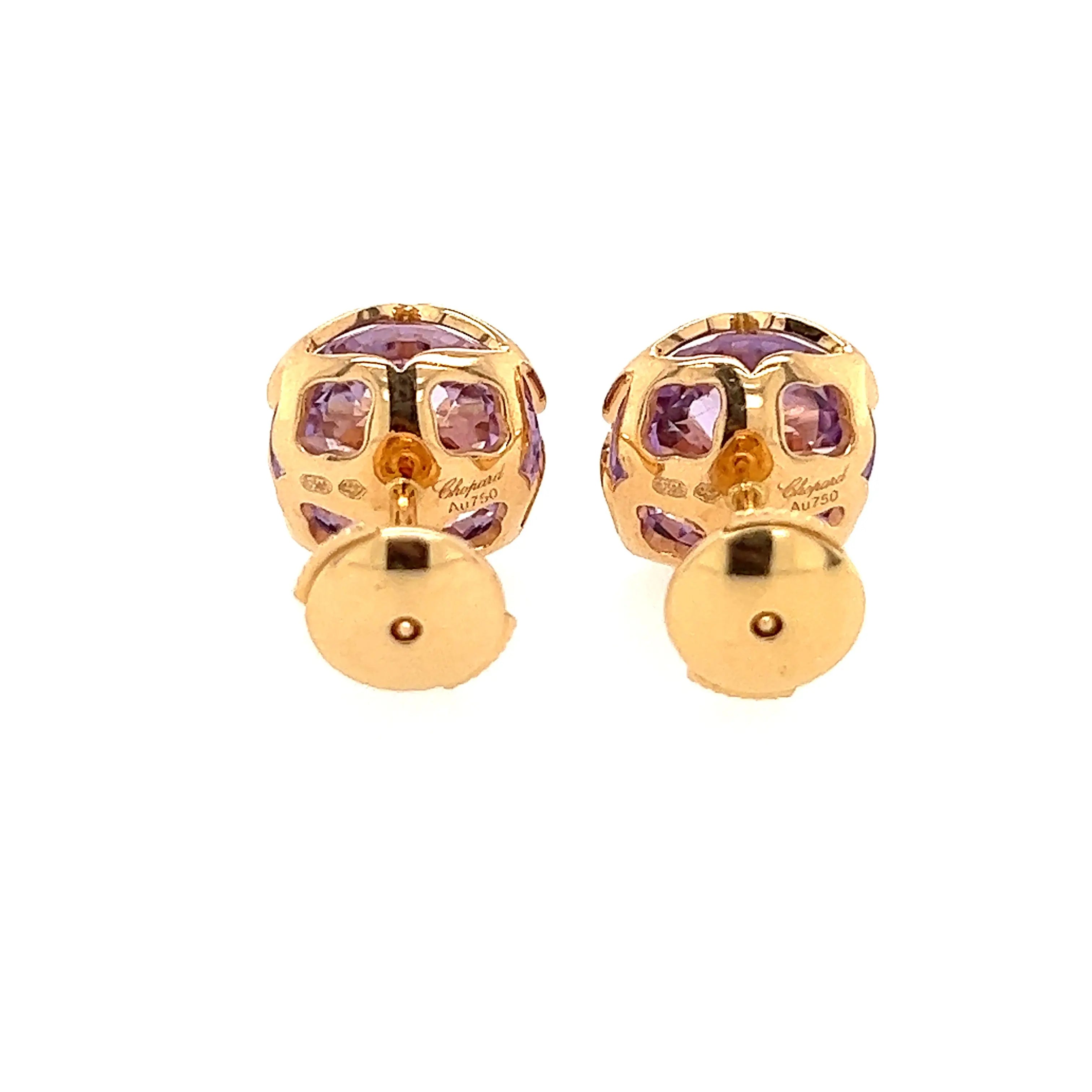 Pre-Owned Chopard Imperiale Amethyst Earrings – 18K Rose Gold Chloe's Jewellers