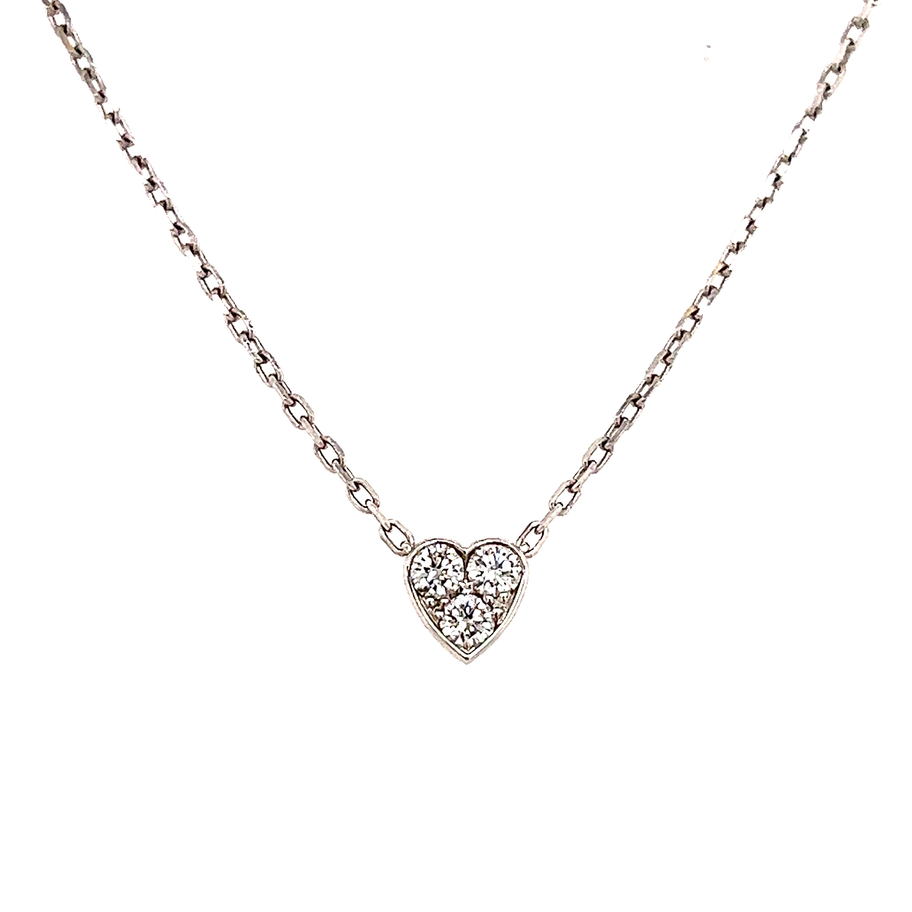 Pre-Owned Cartier Mini Heart Necklace in 18K White Gold | Diamonds Chloe's Jewellers
