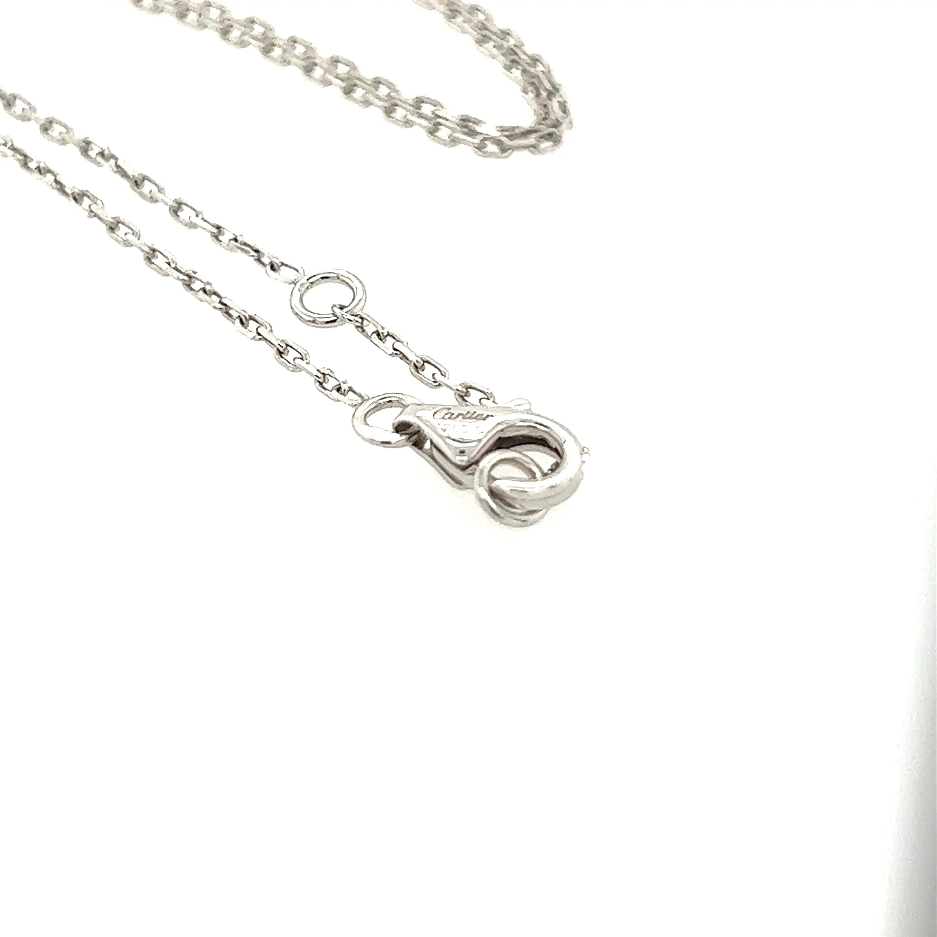 Pre-Owned Cartier Mini Heart Necklace in 18K White Gold | Diamonds Chloe's Jewellers