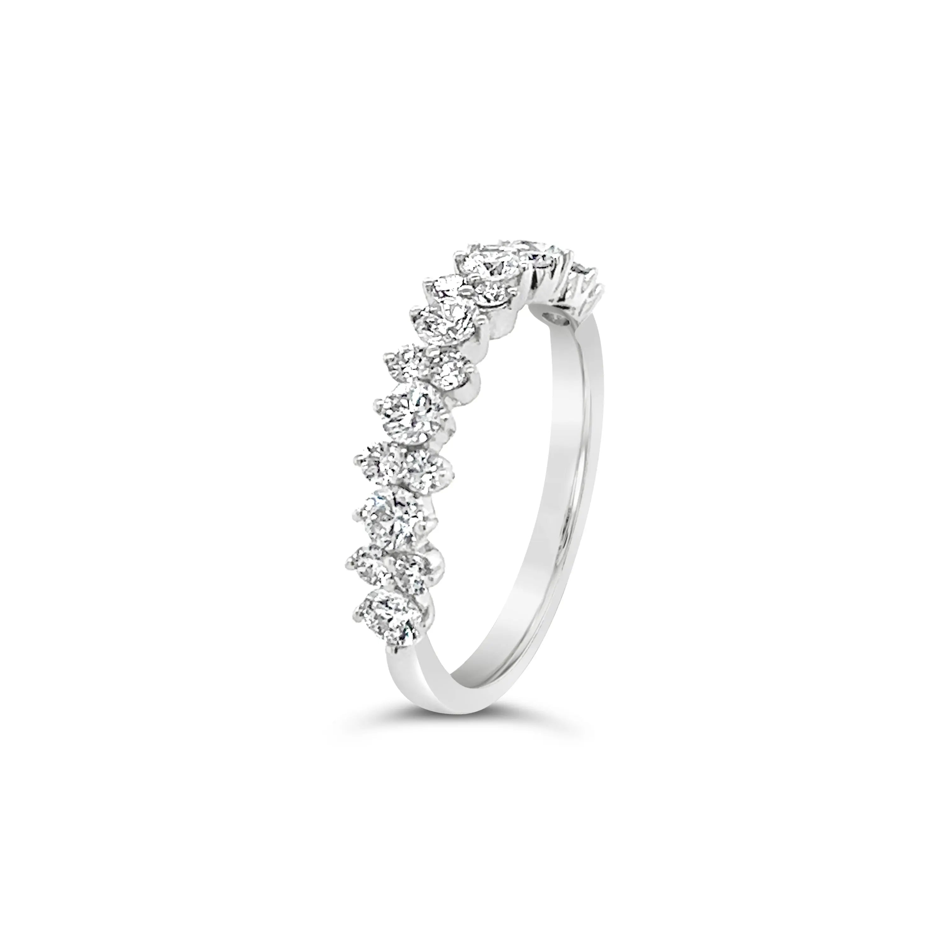 Round Diamonds Half Eternity Ring Chloe's Jewellers