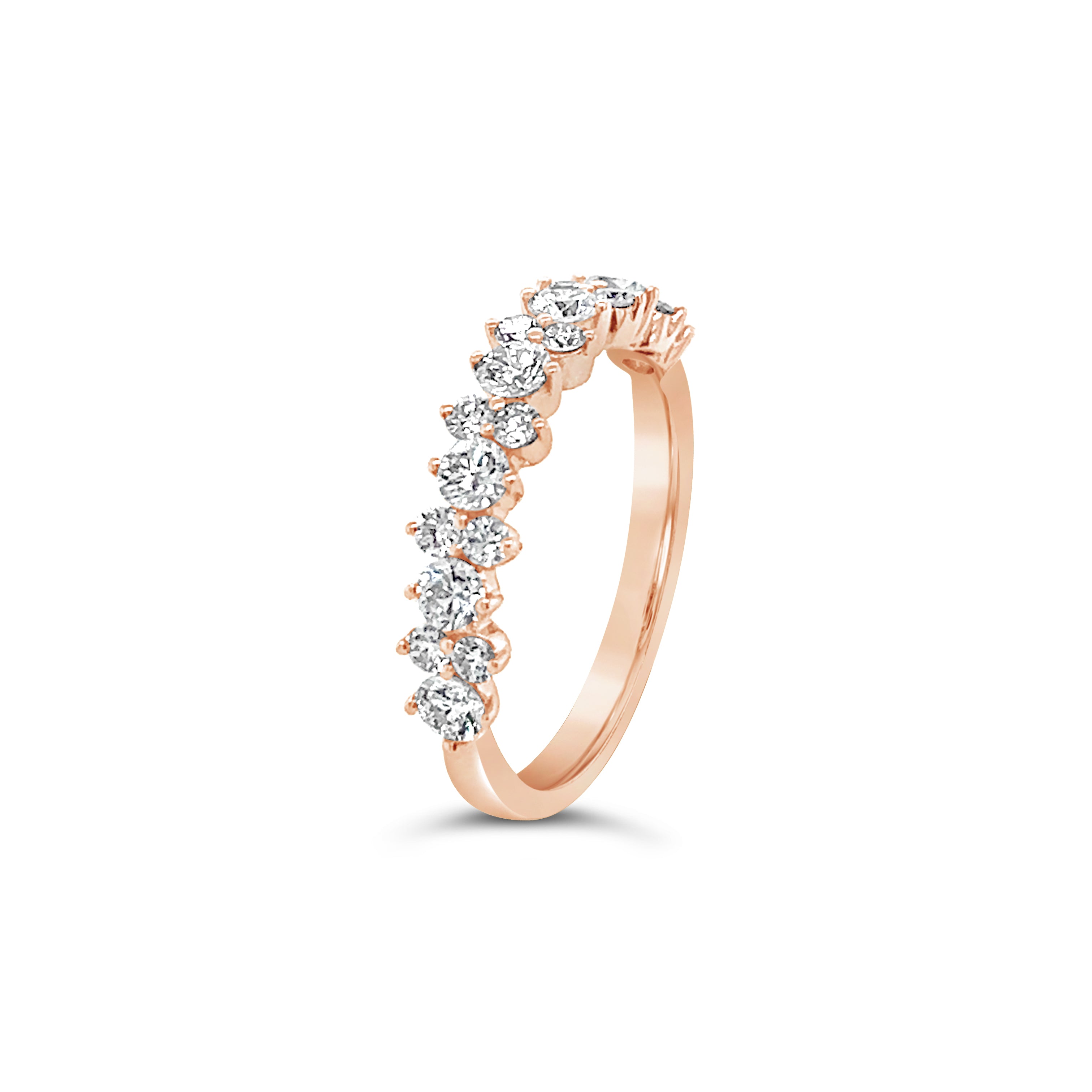 Round Diamonds Half Eternity Ring