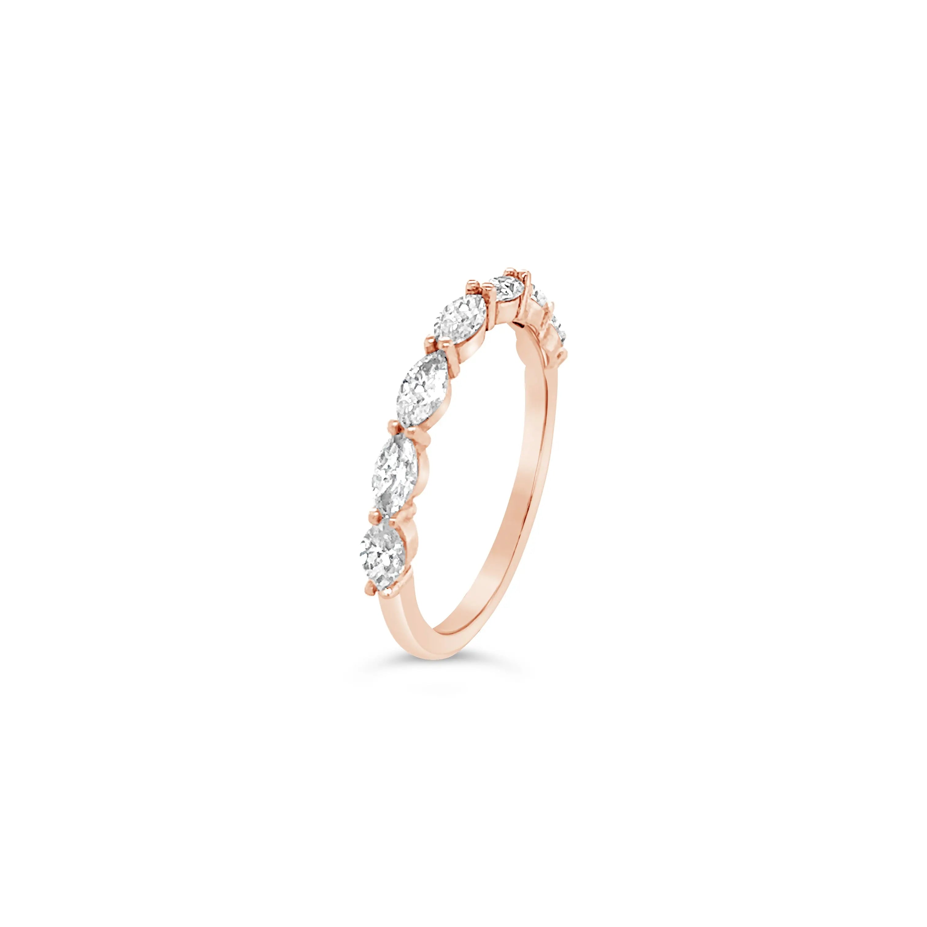 Marquise Diamond Sideways Half Eternity Ring Chloe's Jewellers